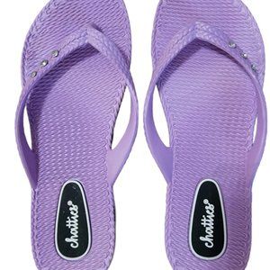 Chatties purple flip-flops